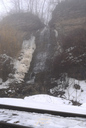 Fruitland Falls in the fog